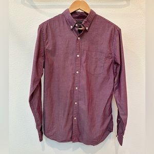Burgundy Banana Republic grant fit shirt